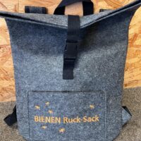 Bienen-Rucksack Filz mit Bienen-Motiv  ca. 40x38x12cm